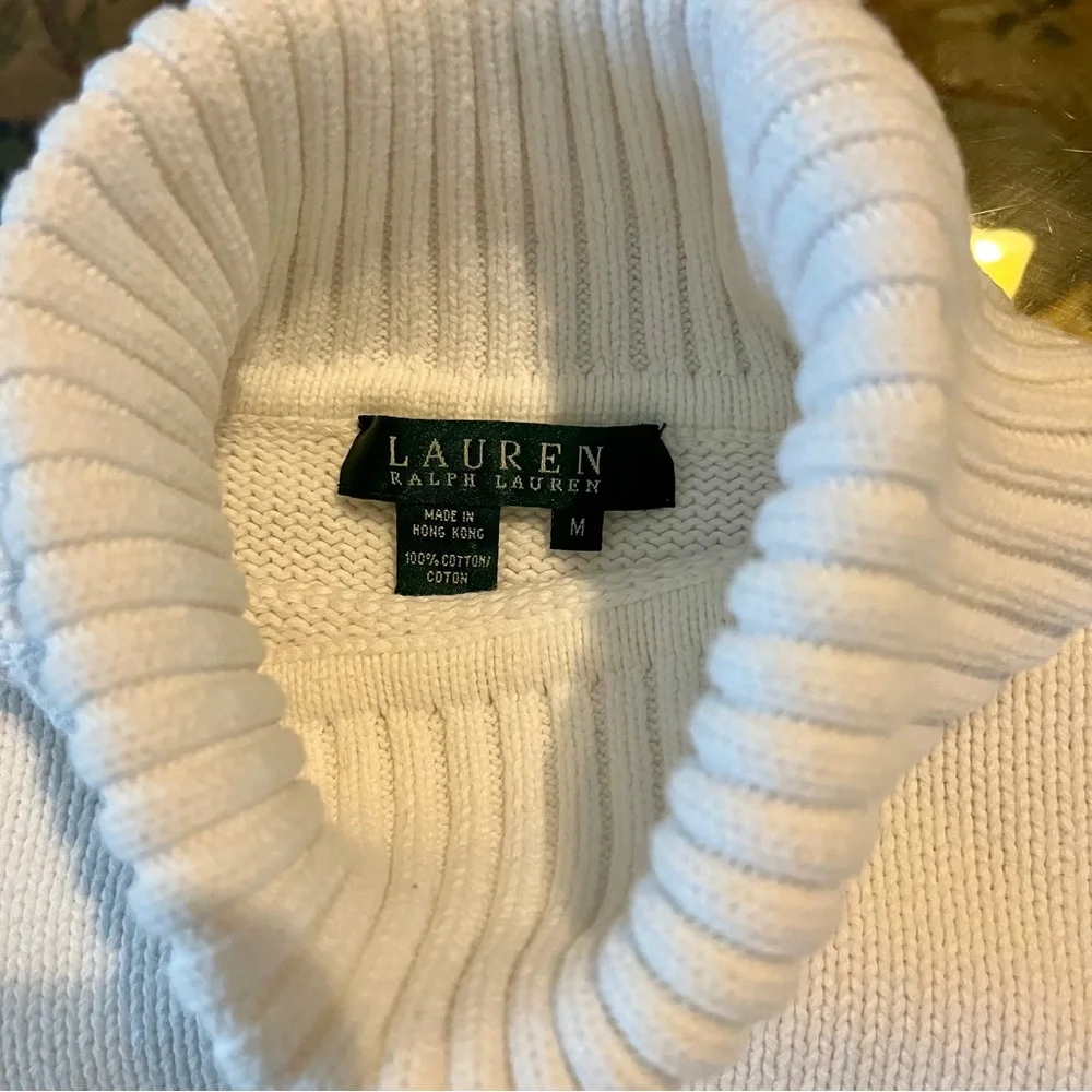 Lauren Ralph Lauren Kids Ivory Turtleneck Sweater Size M 5/6